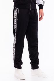 SNAKE SIDE PRINT TRACK JOGGER (Color: Black, size: XL)