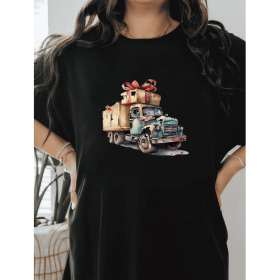 Casual Women's Cotton T-Shirt with Bow Detail - Trendy and Comfortable for Every Season (Style: 41)